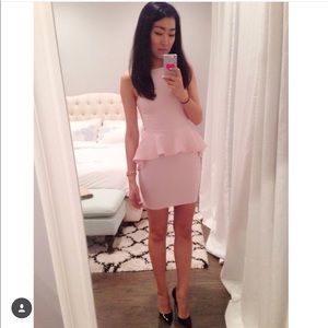 ASOS Blush Pink Peplum Mini dress
